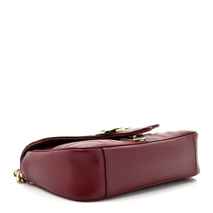 Gucci Calfskin Matelasse Mini GG Marmont Shoulder Bag Rosso Ancora 4 of 11