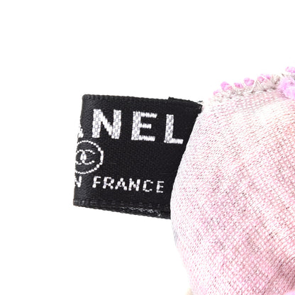 Chanel Tweed CC Fingerless Gloves 6.5 Purple 8 of 12