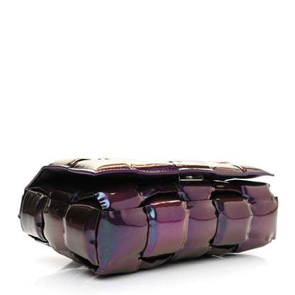 Bottega Veneta Glossy Nail Polish Nappa Maxi Intreccio Padded Cassette Crossbody Bag Holographic 4 of 8