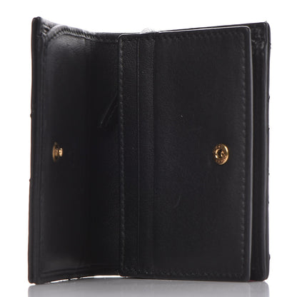 Gucci Calfskin Matelasse GG Marmont Card Case Wallet Black 5 of 9