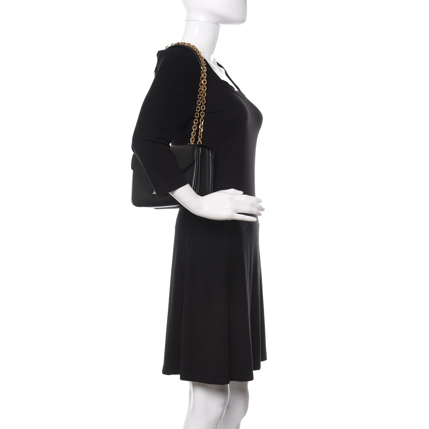 Celine Shiny Calfskin Medium C Bag Black 2 of 11