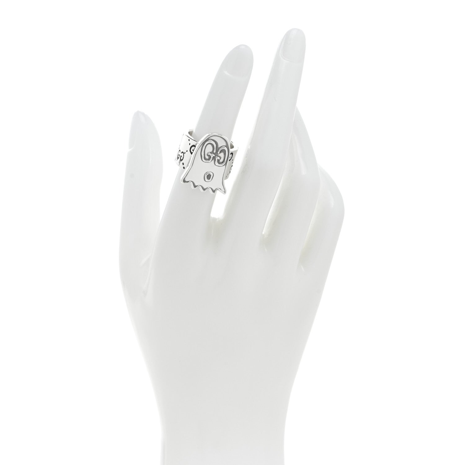 Gucci Sterling Silver GucciGhost Ring 52 6 2 of 4
