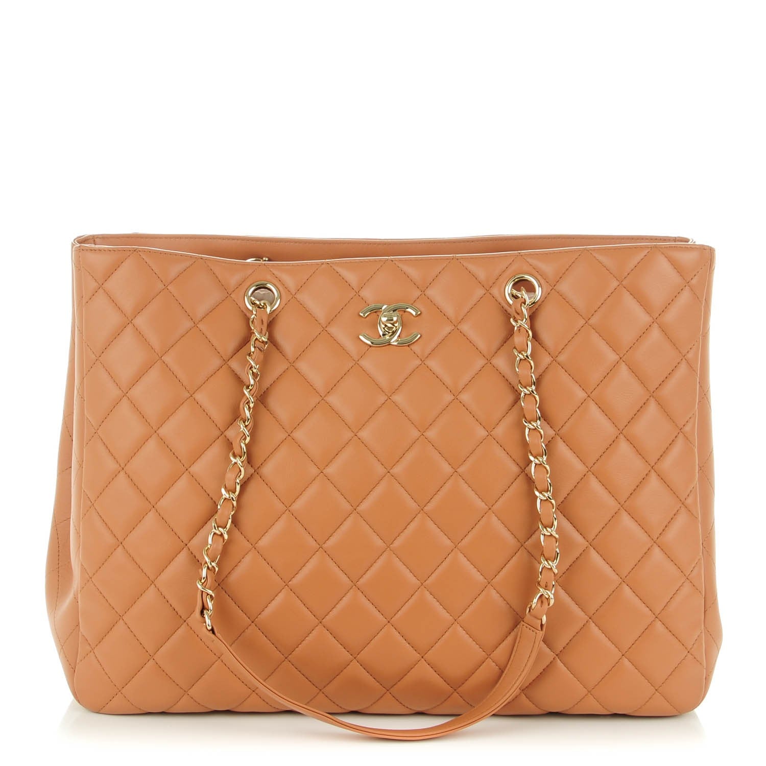 Chanel Calfskin Quilted Timeless Tote Beige 1 of 8