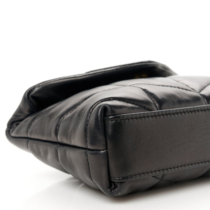 Saint Laurent Lambskin Monogram Loulou Puffer Pouch Clutch Black 13 of 15