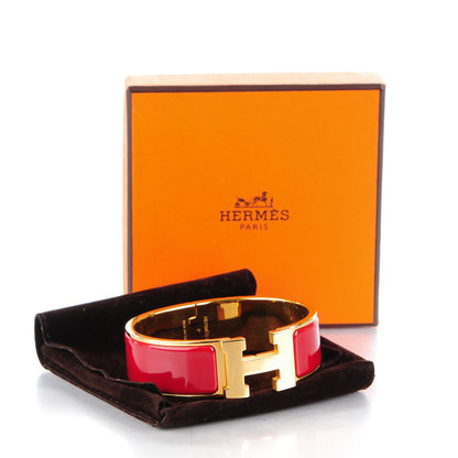 Hermes Enamel Wide Clic Clac H Bracelet GM Rouge H 6 of 6