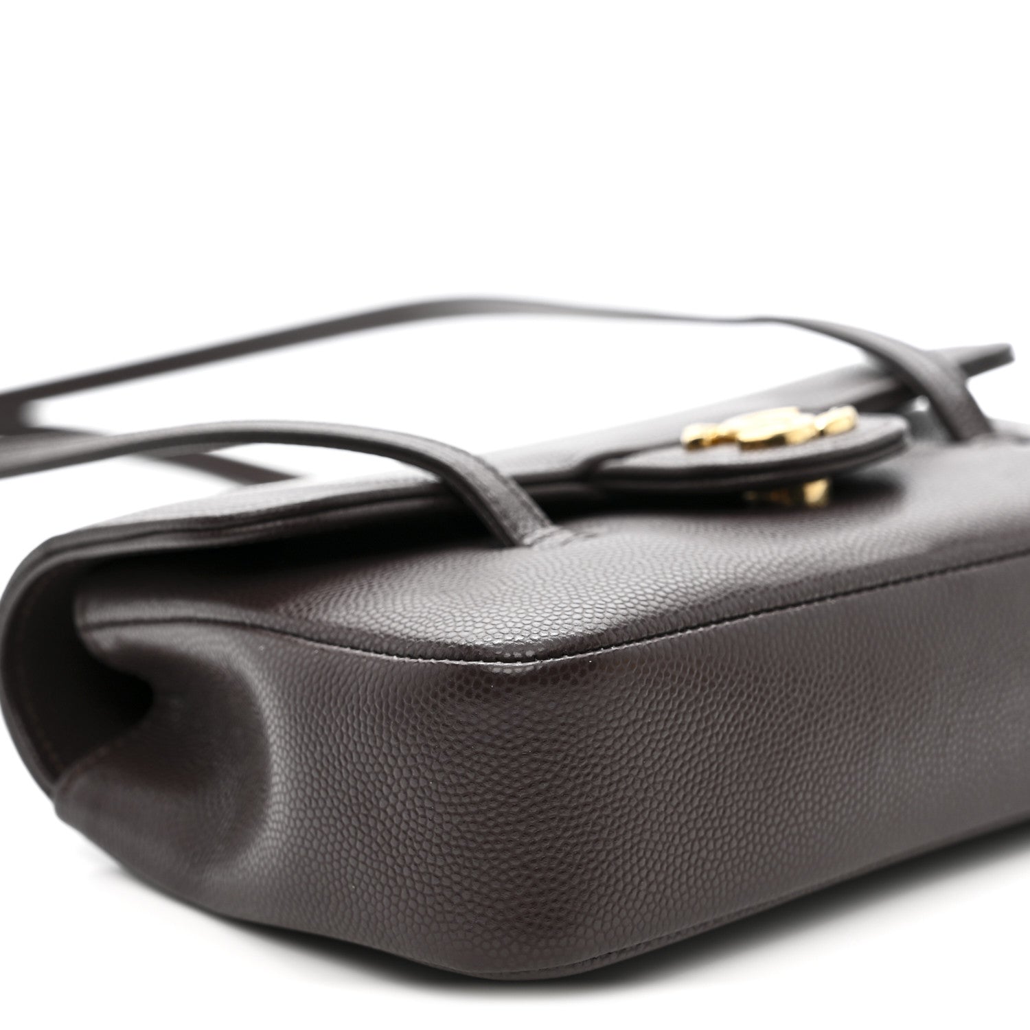 Chanel Shiny Caviar Mini Preppy Coco Shoulder Bag Dark Brown 9 of 11