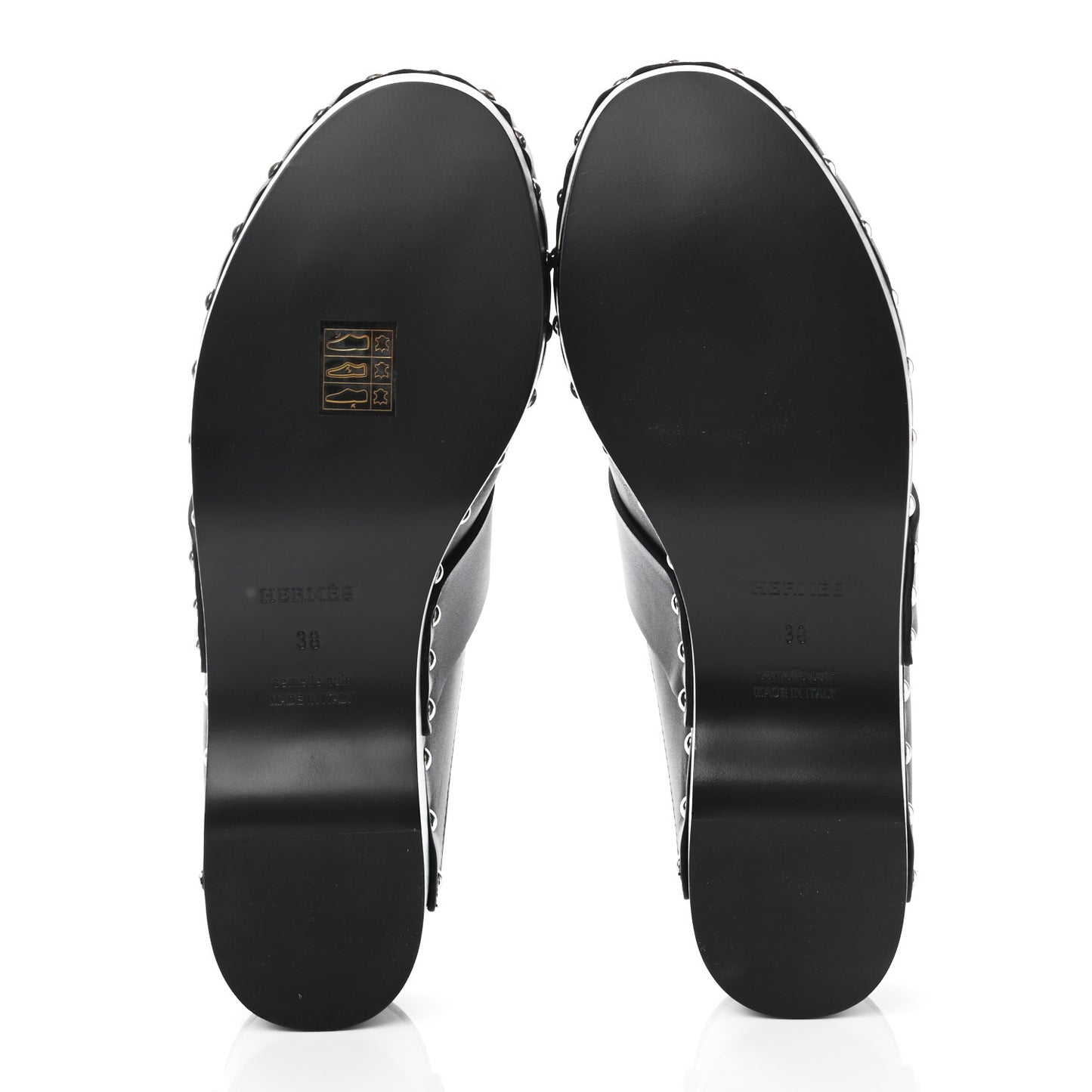 Calfskin Calya Mules 38 Black