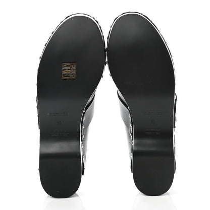 Hermes Calfskin Calya Mules 38 Black 5 of 7
