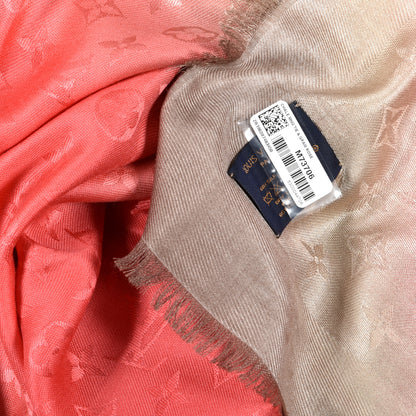 Louis Vuitton Silk Wool Monogram Tie Dye Shawl Rose 4 of 4