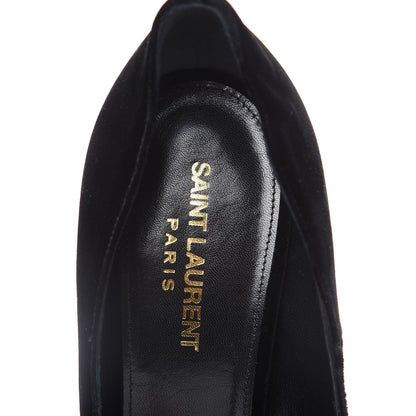 Saint Laurent Velvet Anja 105 Pumps 39 Black 7 of 9
