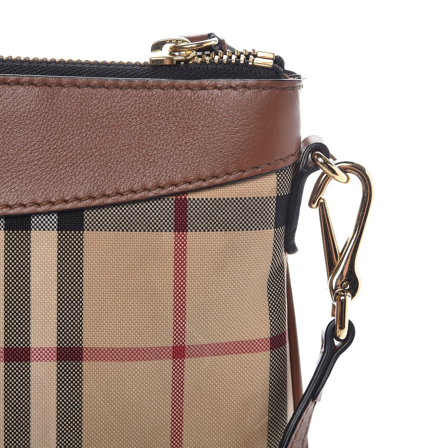 Horseferry Check Peyton Crossbody Clutch Bag Brown