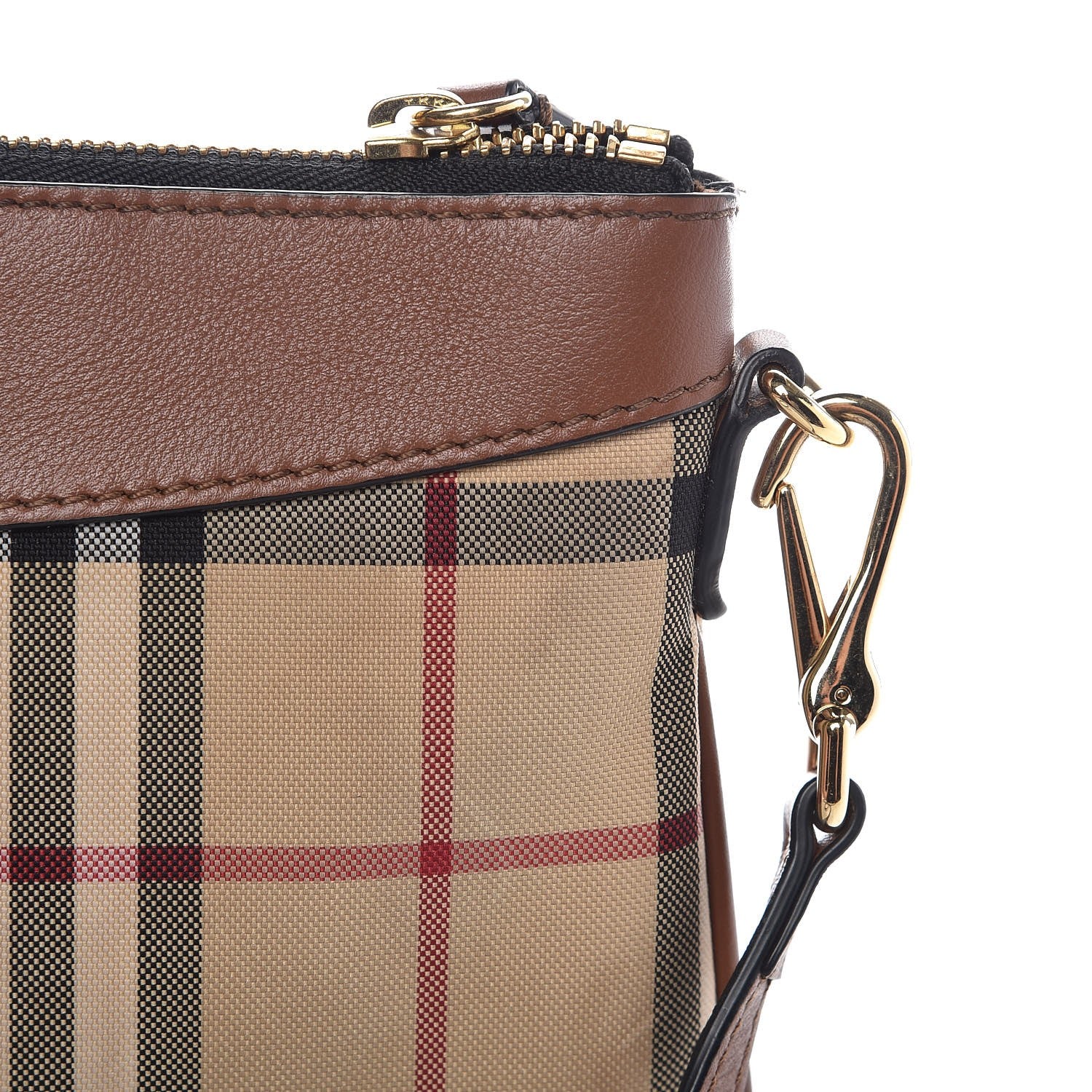 Burberry Horseferry Check Peyton Crossbody Clutch Bag Brown 12 of 12
