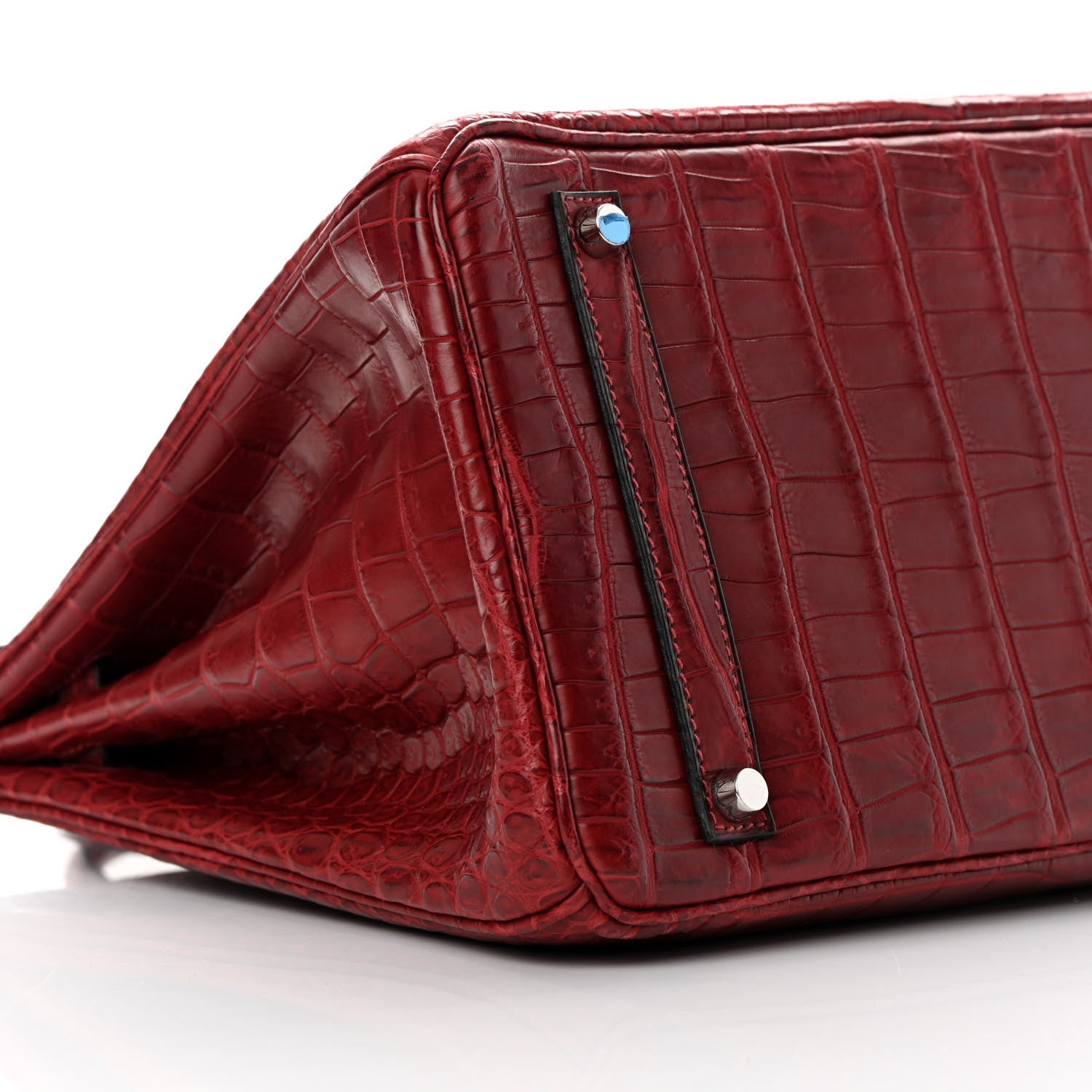 Hermes Matte Porosus Crocodile Birkin 35 Rouge H 9 of 11