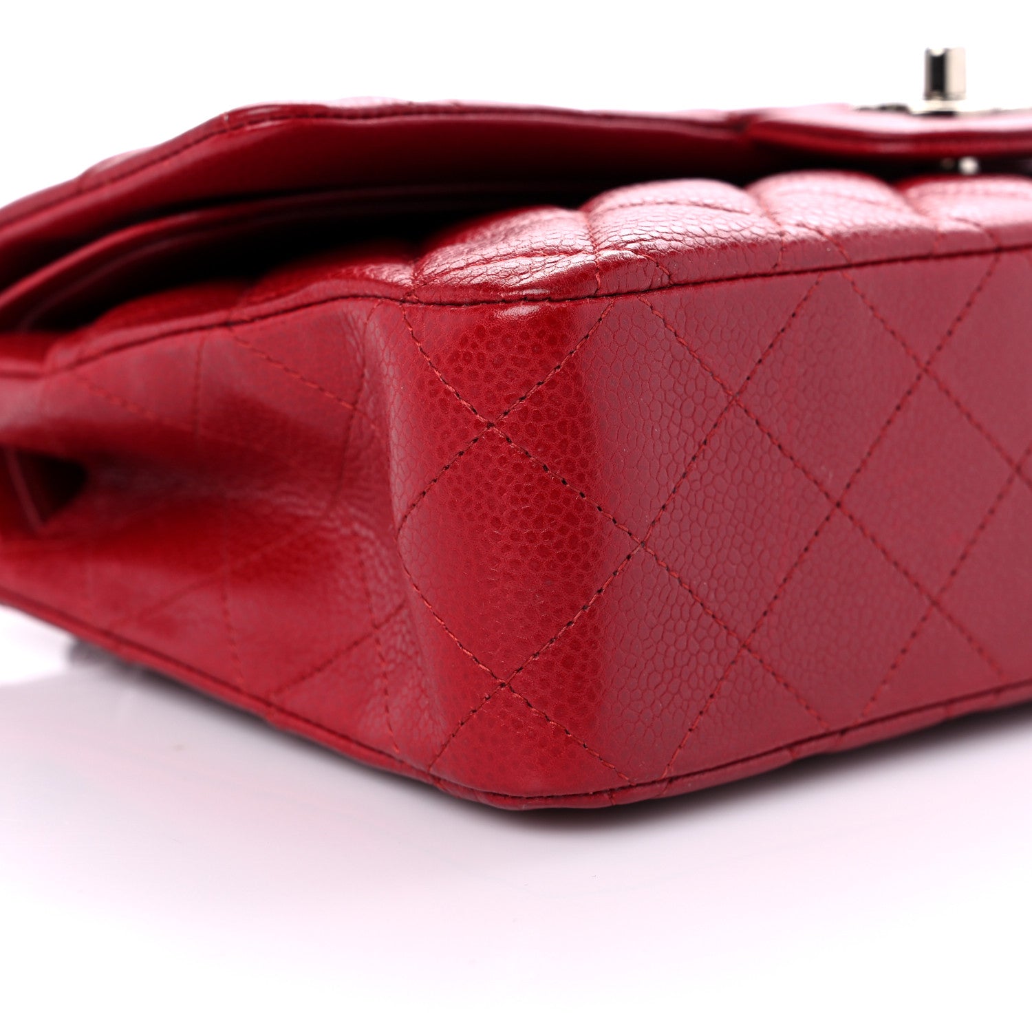 Chanel Caviar Quilted Medium Double Flap Red 9 of 9