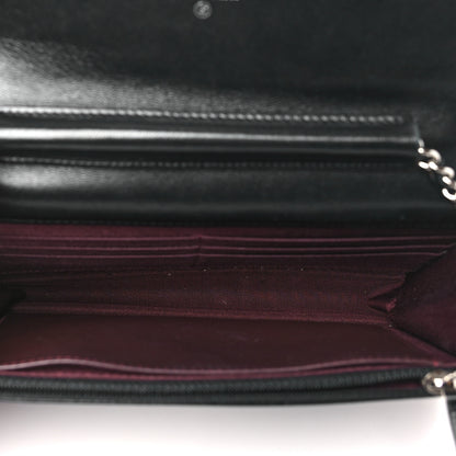 Chanel Lambskin Quilted Wallet On Chain WOC Black 5 of 12
