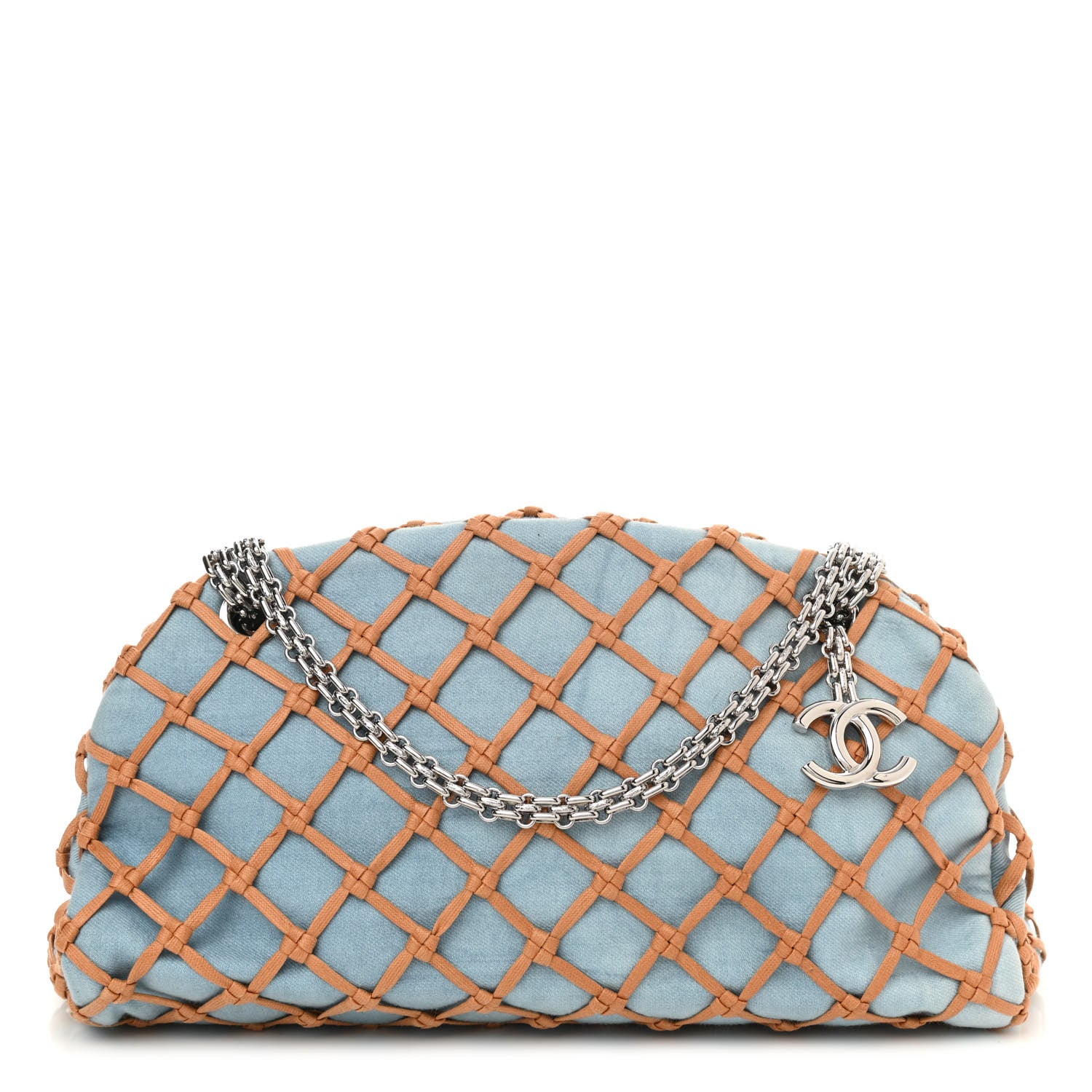 Chanel Denim Medium Canebiers Net Just Mademoiselle Blue Beige 1 of 10