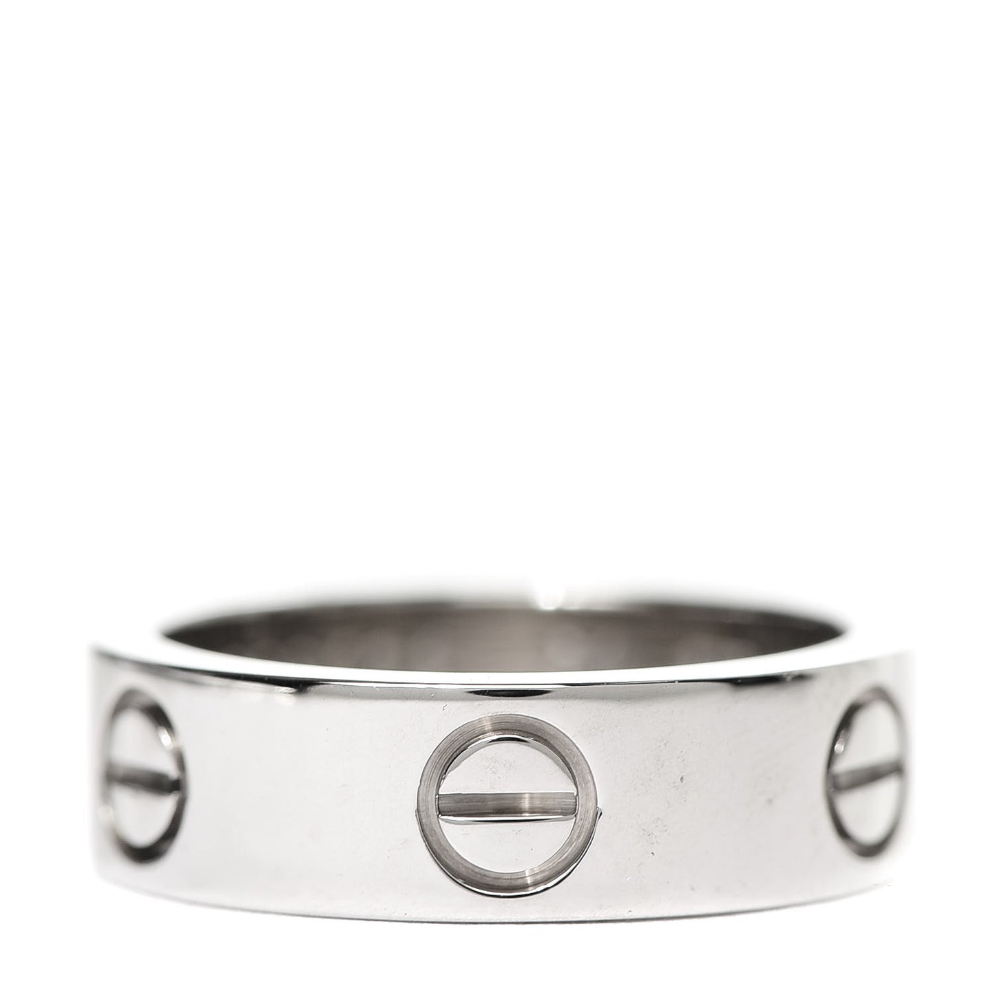 18K White Gold 5.5mm LOVE Ring 51 5.75