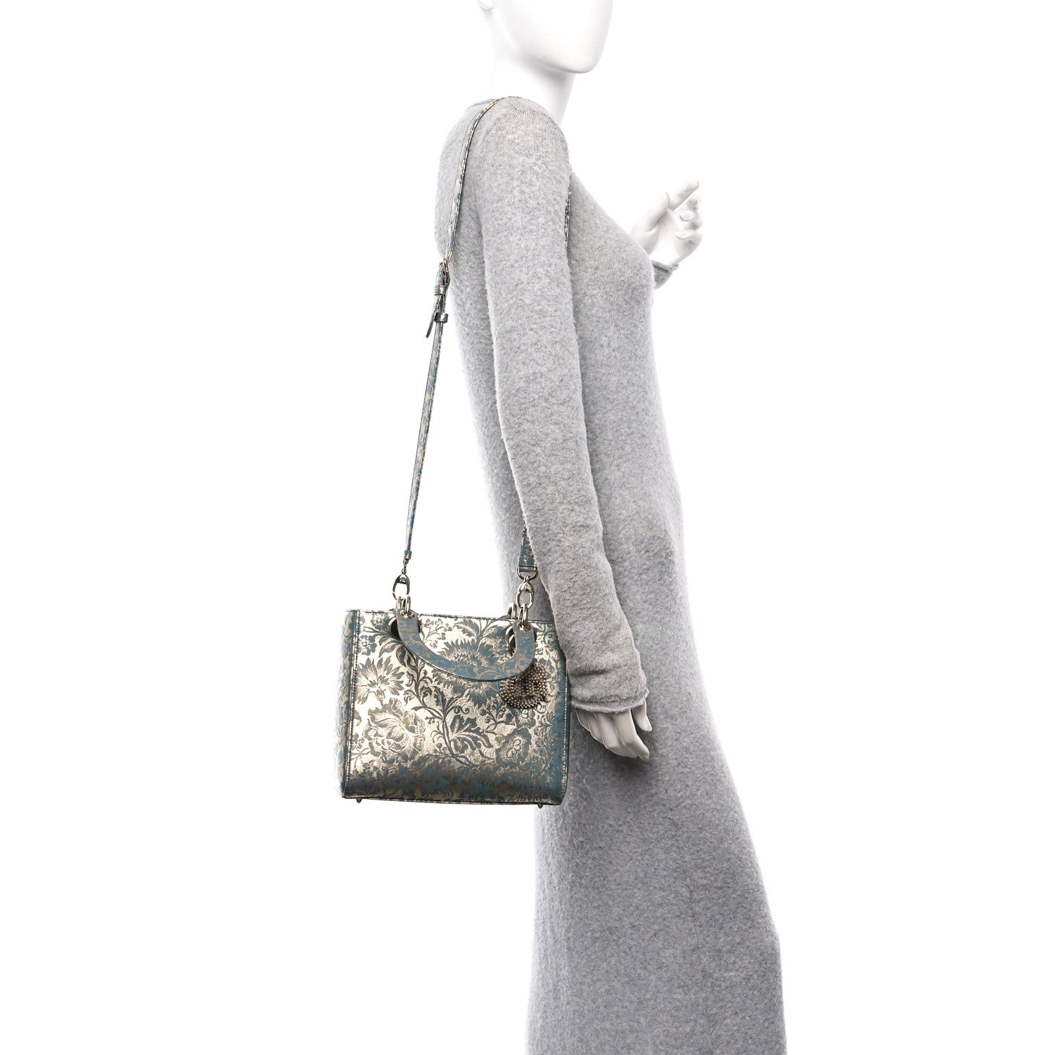 Christian Dior Metallic Calfskin Medium Brocart Lady Dior Multicolor 2 of 11