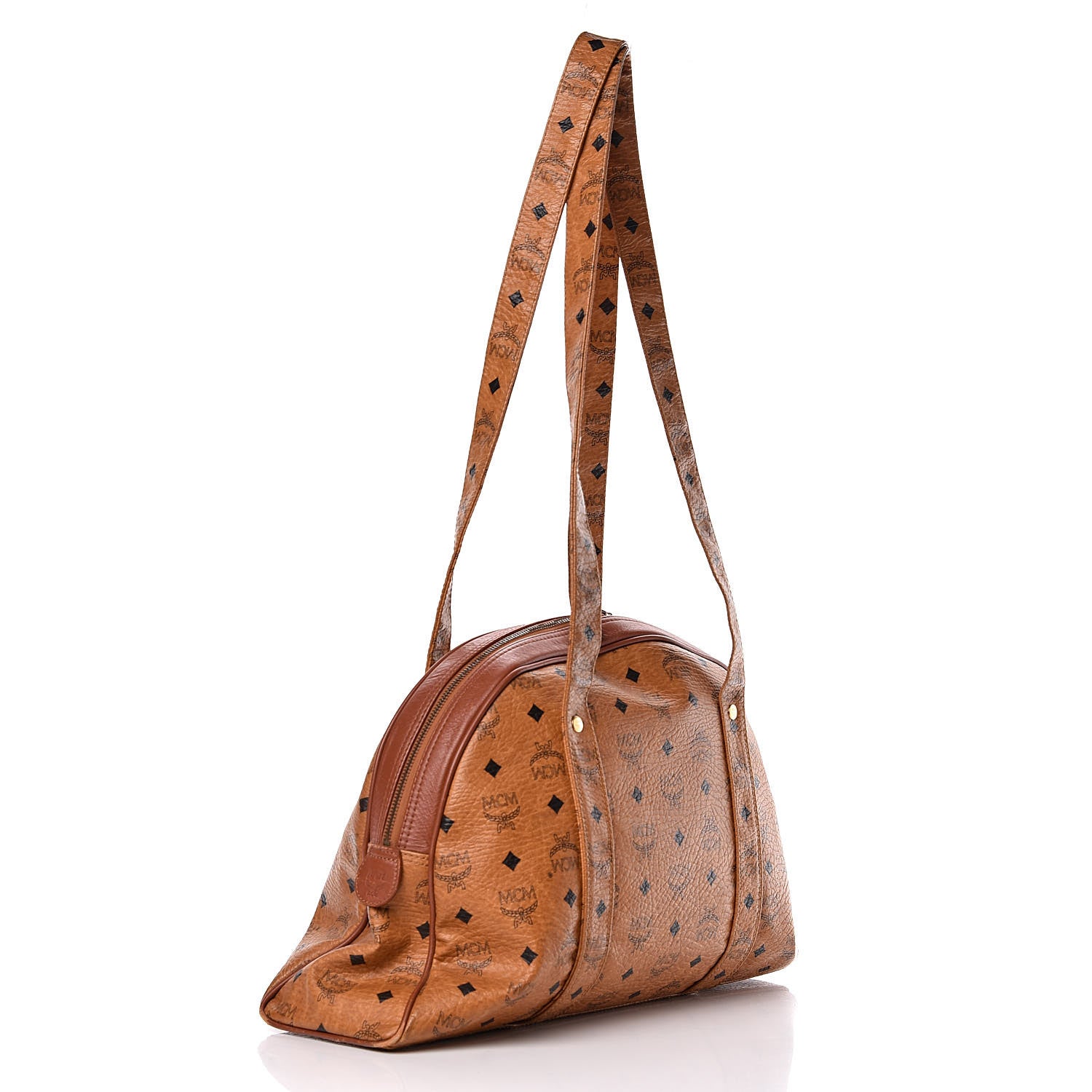 MCM Visetos Shoulder Bag Cognac 3 of 14