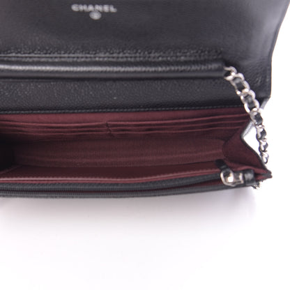 Chanel Caviar Quilted Wallet On Chain WOC Black 5 of 12