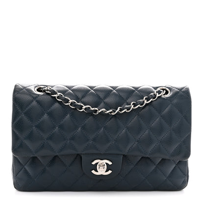 Chanel Caviar Quilted Medium Double Flap Navy 1 of 14