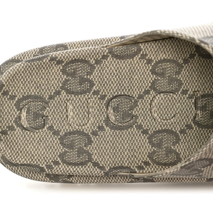 Gucci Cubic Rubber GG Monogram Womens Interlocking G Platform 42mm Slide Sandals 36 Beige Ebony 8 of 11