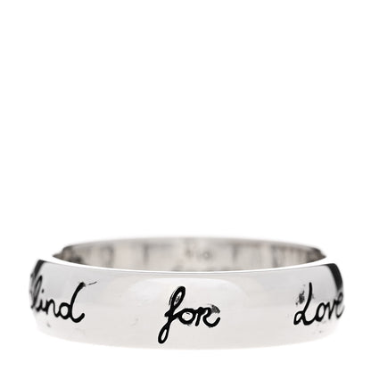 Gucci Sterling Silver Blind for Love Band Ring 55 7.25 1 of 7