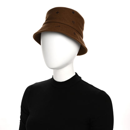 Hermes Cashmere Debbie Charms Bucket Hat 56 Brown 2 of 8