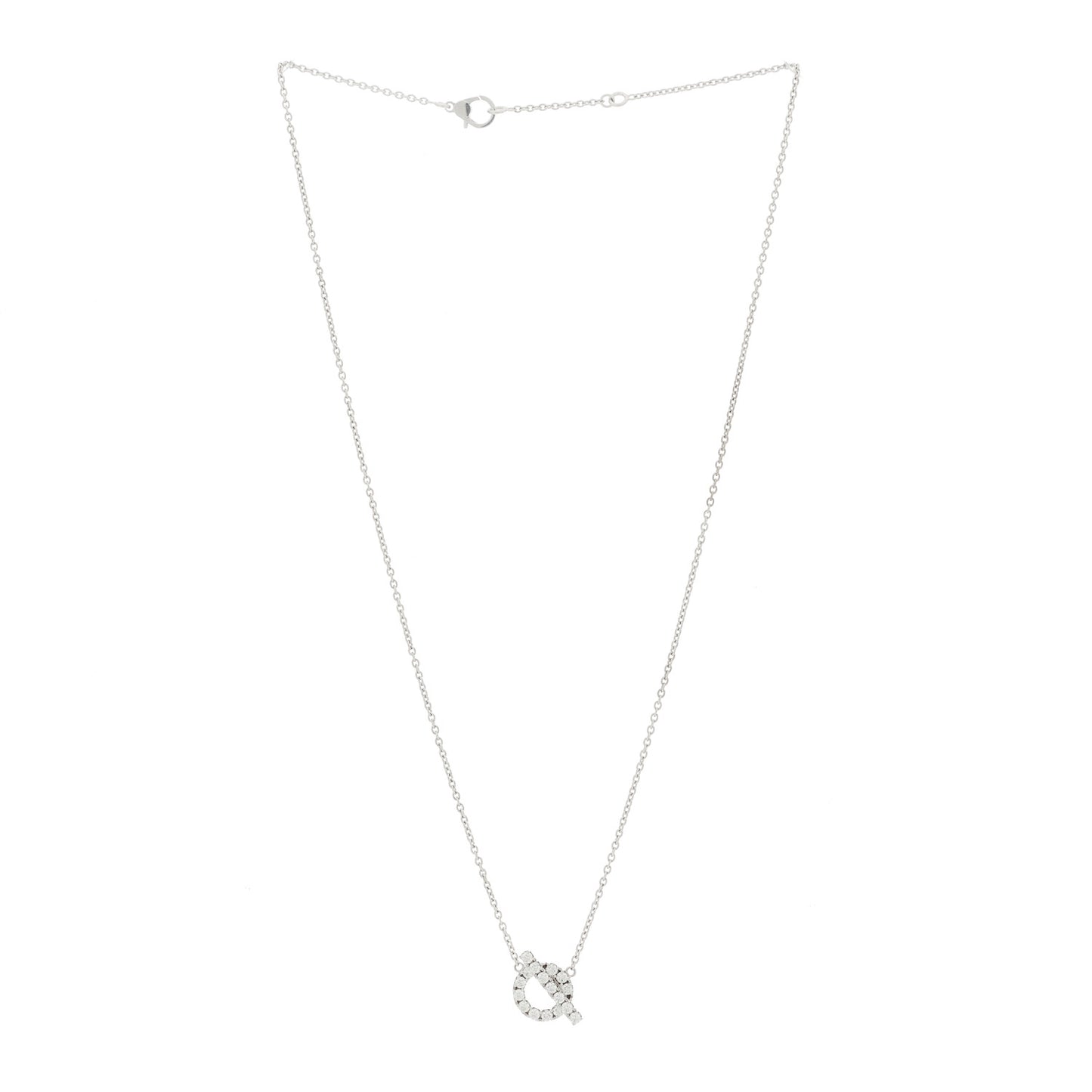 18K White Gold Diamond Finesse Pendant Necklace