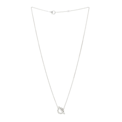 Hermes 18K White Gold Diamond Finesse Pendant Necklace 3 of 6