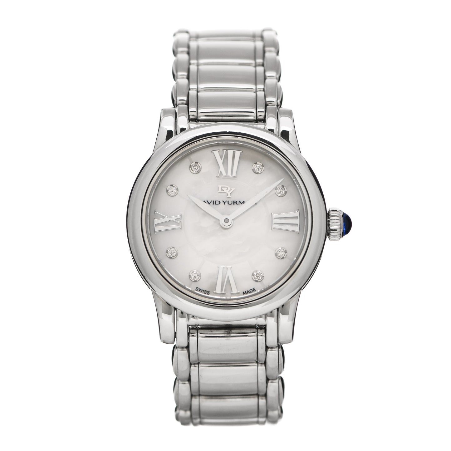 Stainless Steel Diamond Mother of Pearl 30mm Classic Quartz Watch