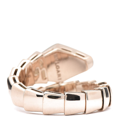 Bulgari 18K Rose Gold Diamond Serpenti Viper Ring L 3 of 5