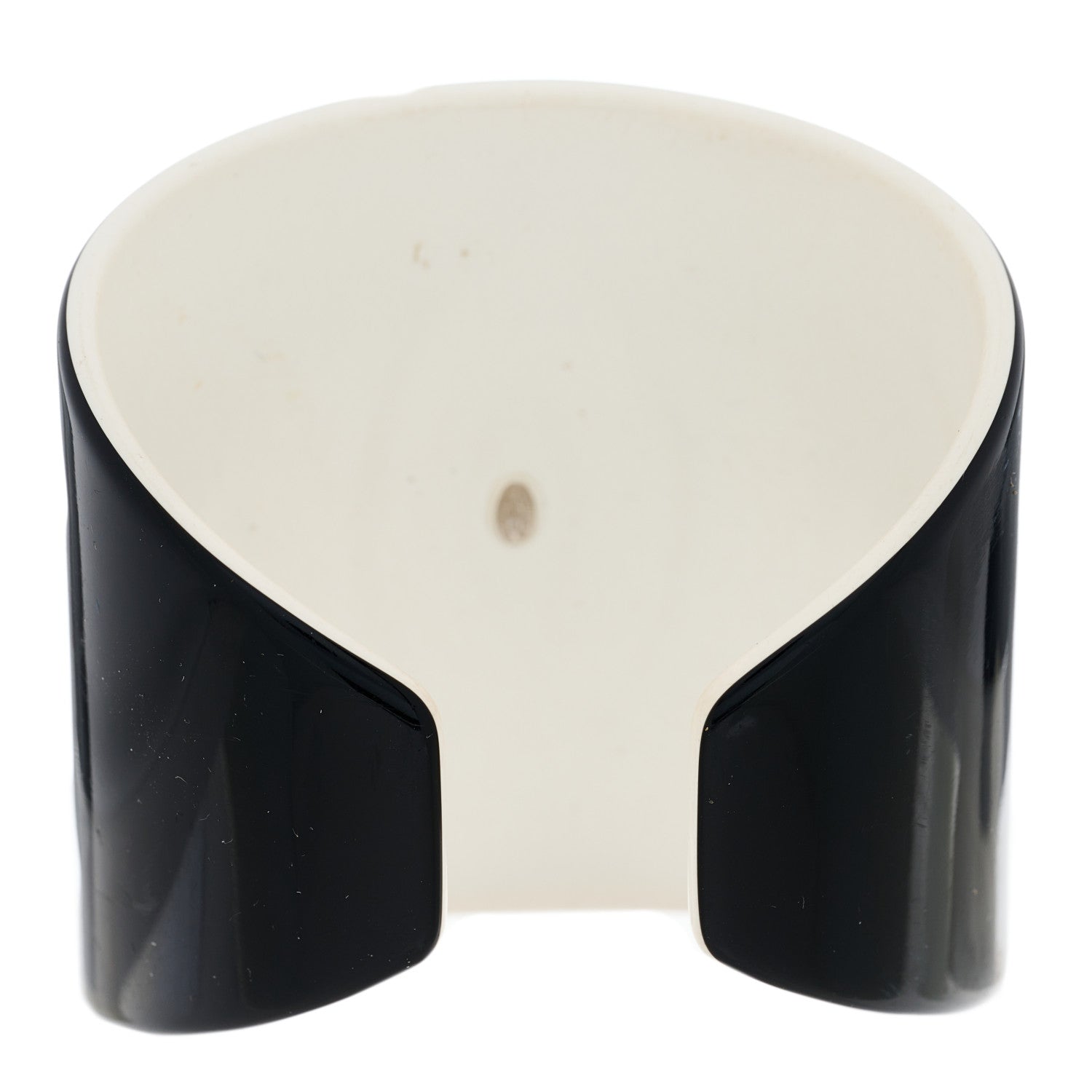 Chanel Resin CC Wide Cuff Black White 2 of 4