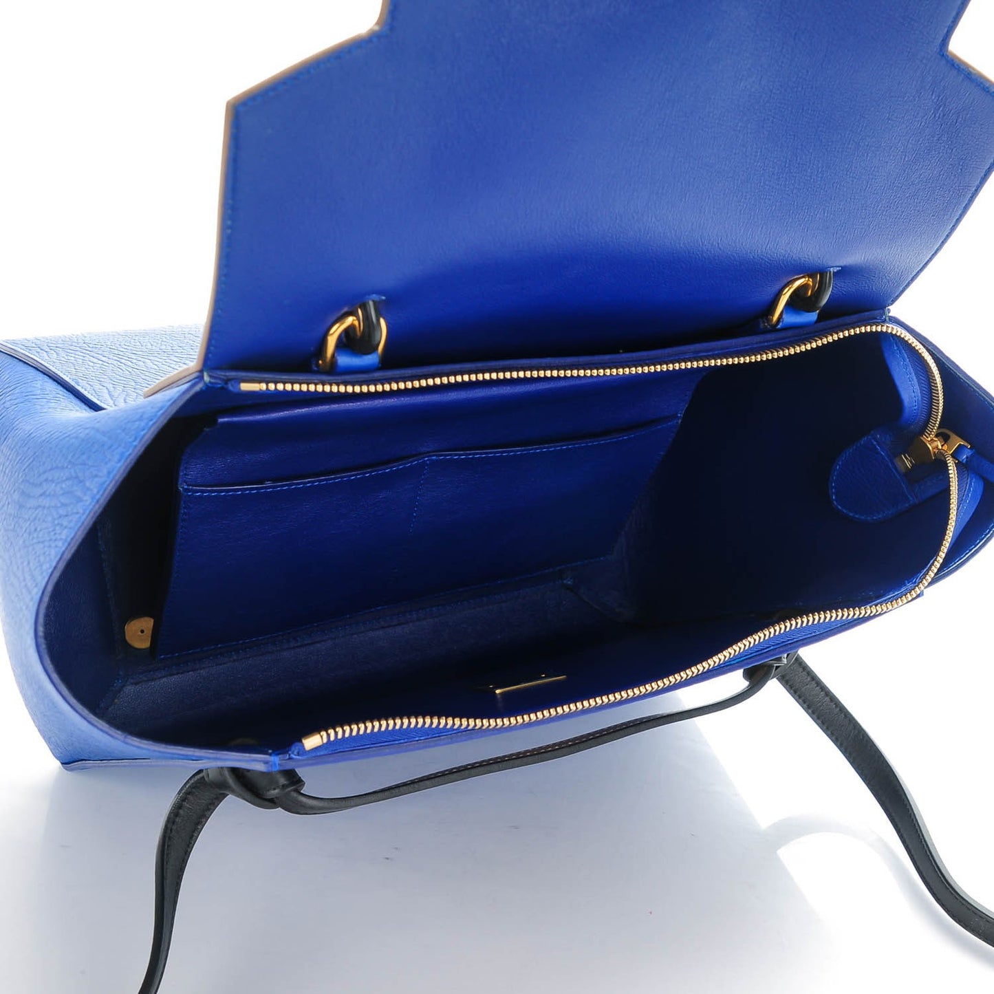 Elephant Calfskin Mini Tri-Color Belt Bag Indigo
