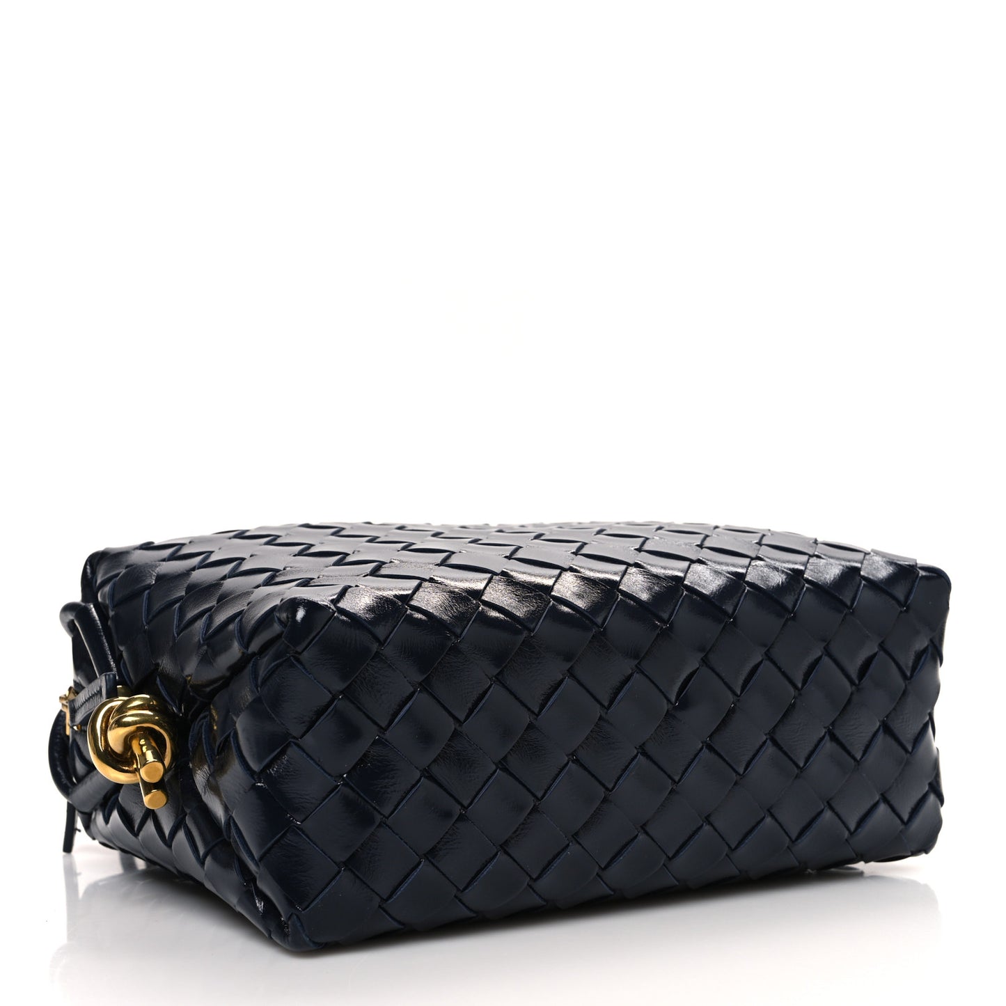 Polished Nappa Intrecciato Knot Small Loop Camera Bag Space