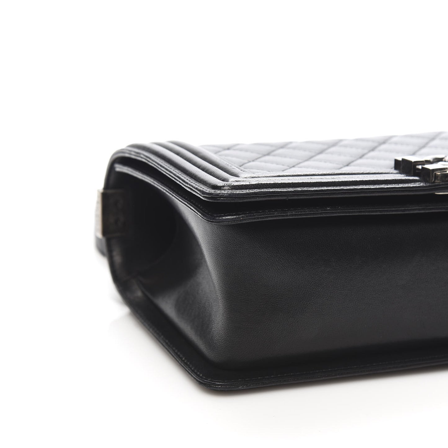 Calfskin Quilted Medium Boy Flap Black