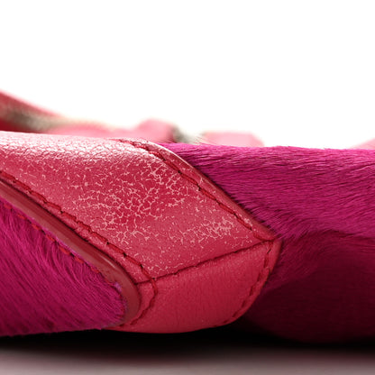 Alexander McQueen Calfskin Pony Hair De Manta Clutch Pink 9 of 11
