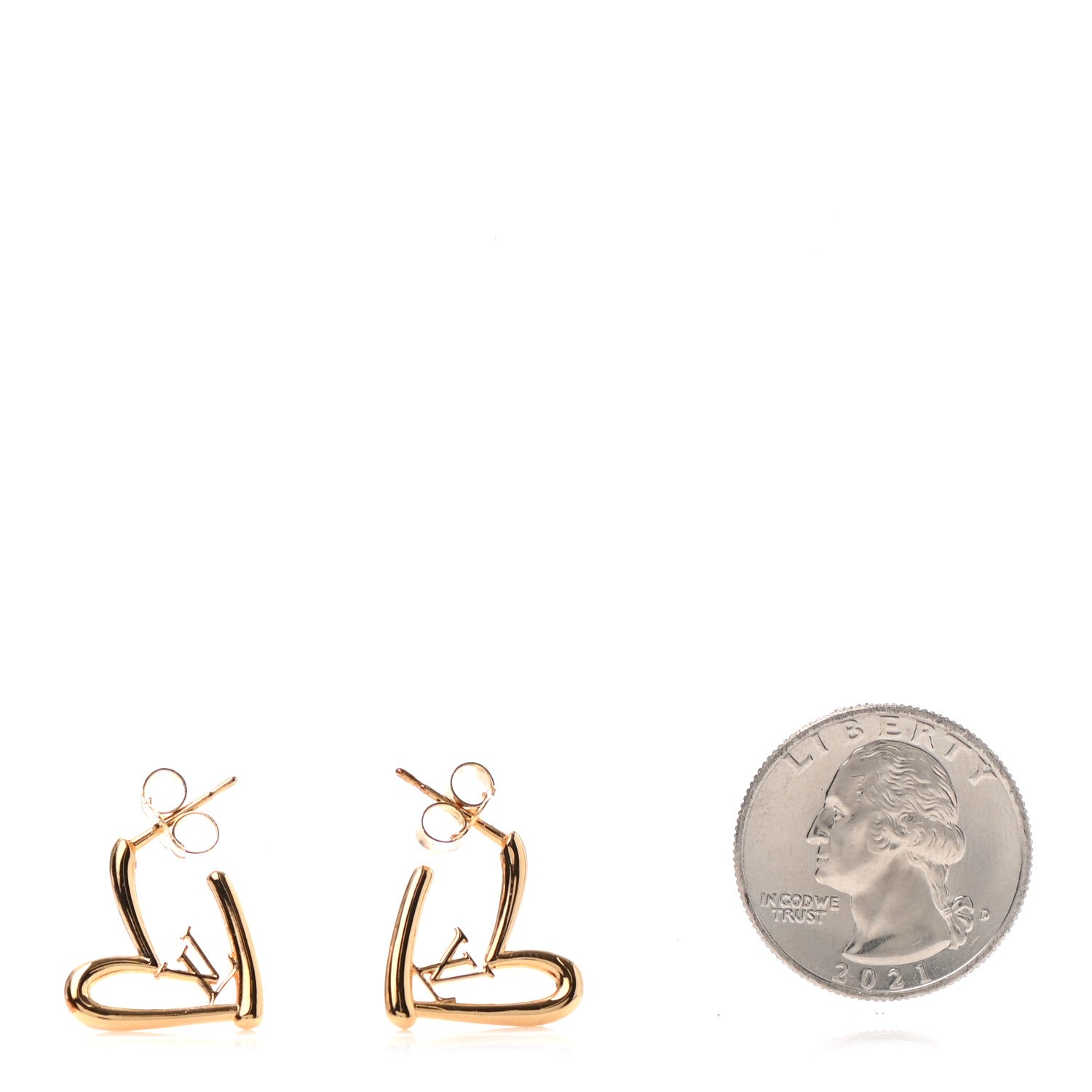 Louis Vuitton Fall In Love Heart Earrings PM Gold 2 of 7