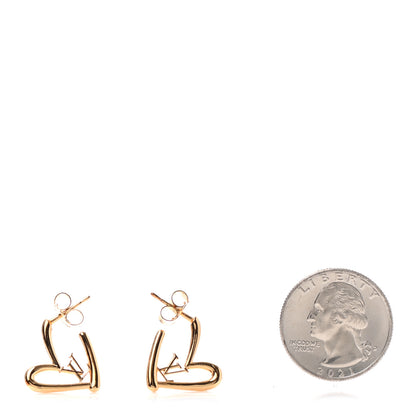 Louis Vuitton Fall In Love Heart Earrings PM Gold 2 of 7