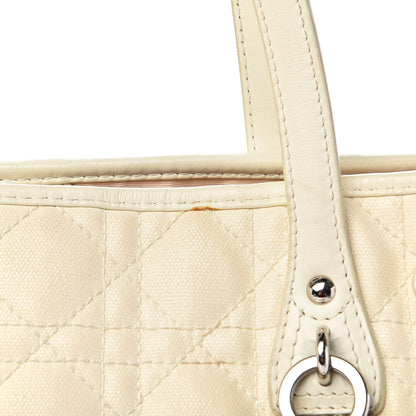 Christian Dior Coated Canvas Cannage Small Panarea Tote White 15 of 23