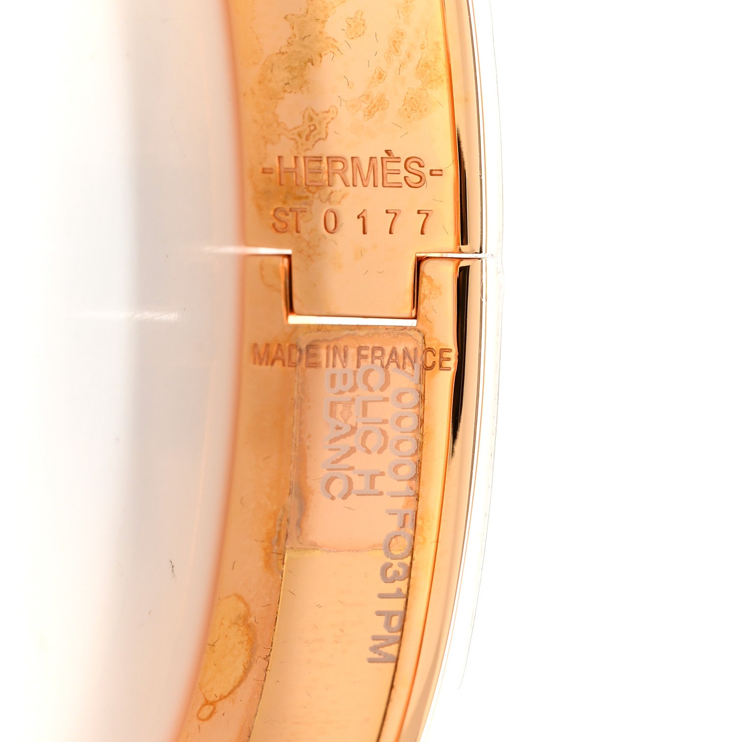Hermes Enamel Narrow Clic Clac H Bracelet PM White 4 of 5