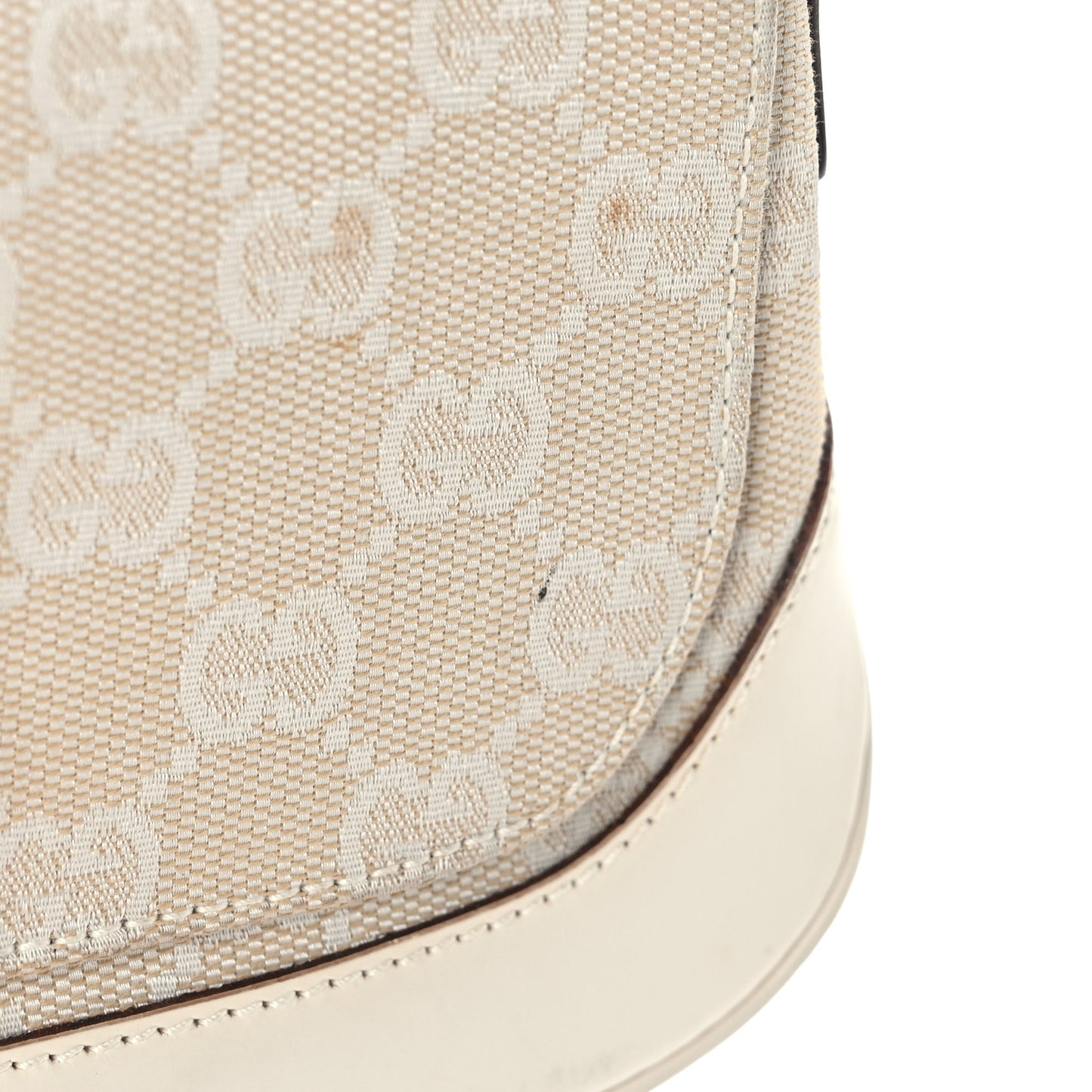 Monogram Small Jackie O Flap Hobo White