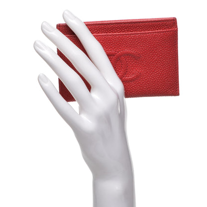 Chanel Caviar Timeless CC Card Holder Dark Pink 2 of 8