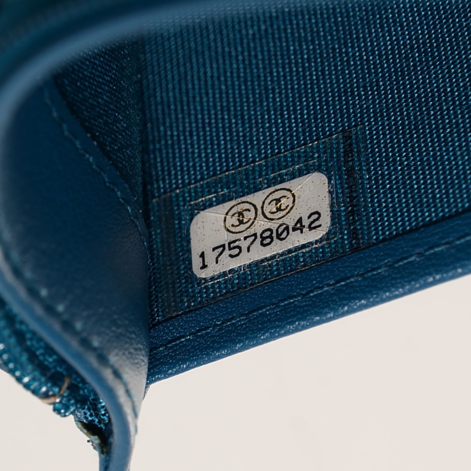 Chanel Patent Make Up Yen Wallet Blue 7 of 7