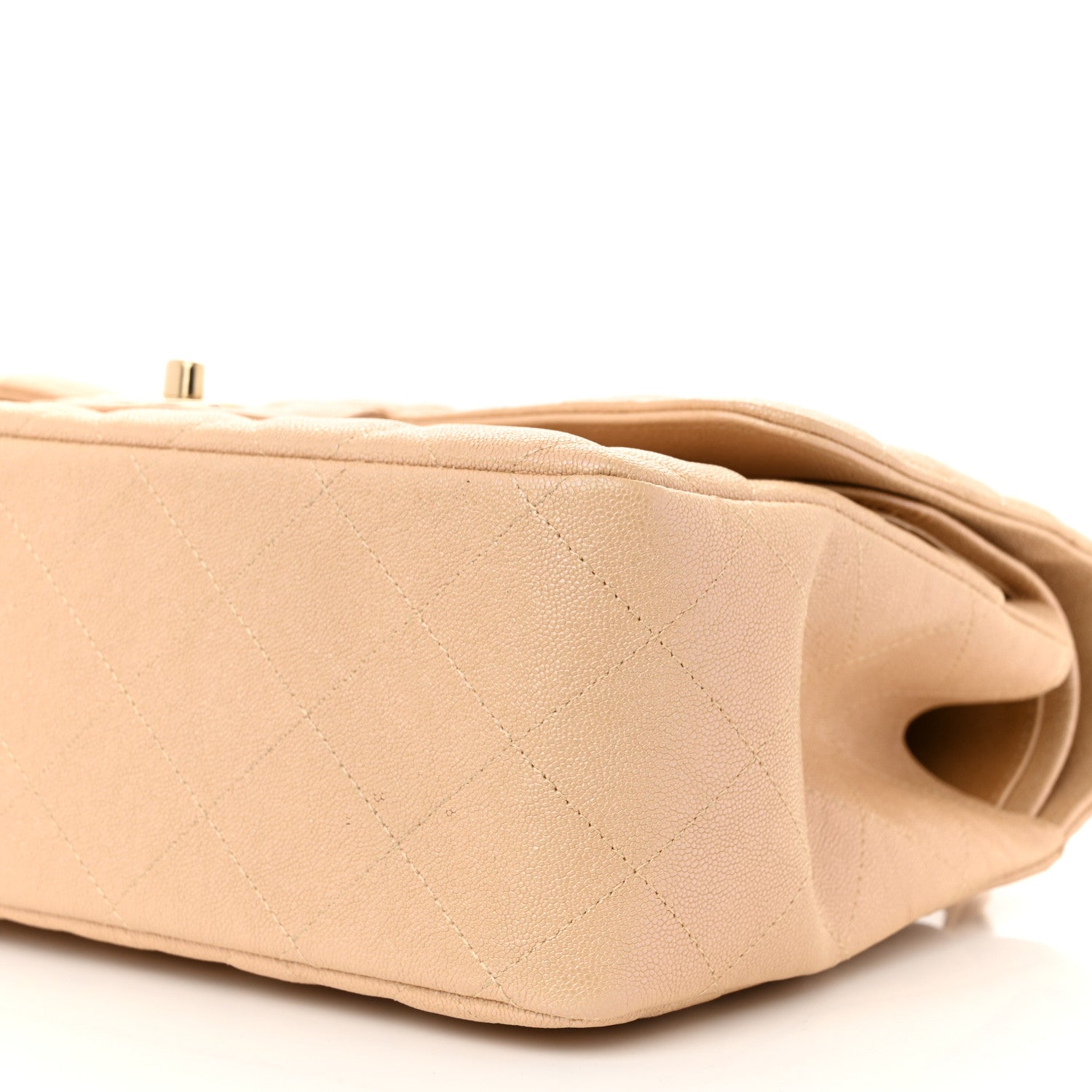 Chanel Iridescent Caviar Quilted Jumbo Double Flap Beige 10 of 10