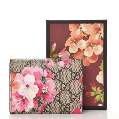 Gucci GG Supreme Monogram Blooms Card Case Beige Multicolor Dry Rose 8 of 8