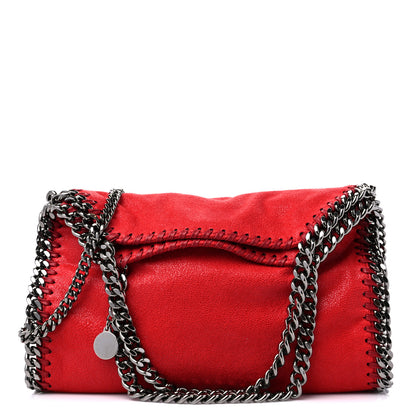 Stella McCartney Shaggy Deer Mini Falabella Fold Over Tote Red 1 of 9
