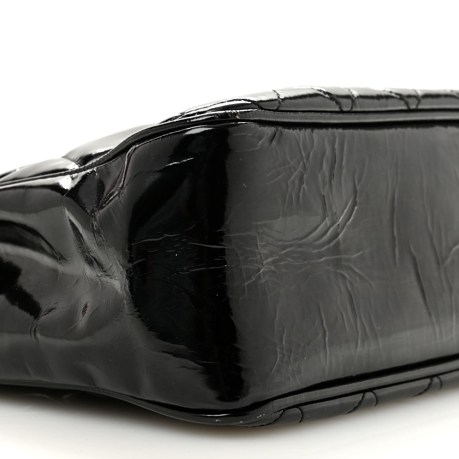 Chanel Patent Quilted Shopping Tote  Black 10 of 14
