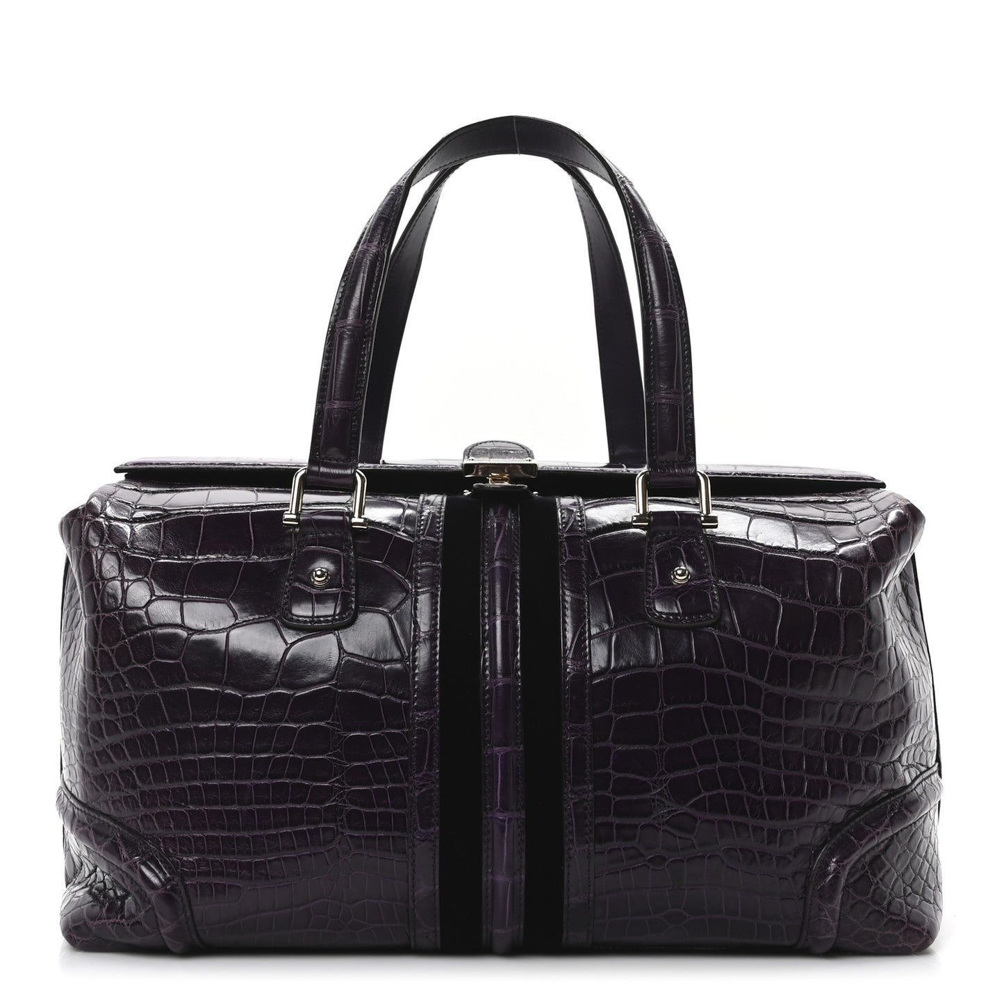 Crocodile Large Treasure Boston Purple