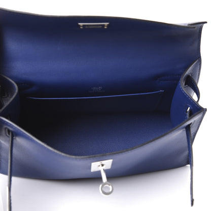 Hermes Swift Kelly Pochette Clutch Bleu Saphir 4 of 8